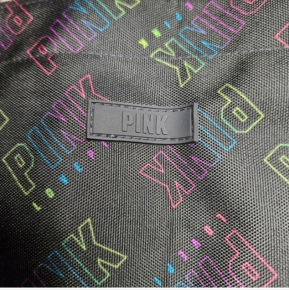 Victoria's secret PINK black rainbow ombre large weekender tote bag - Picture 9 of 9